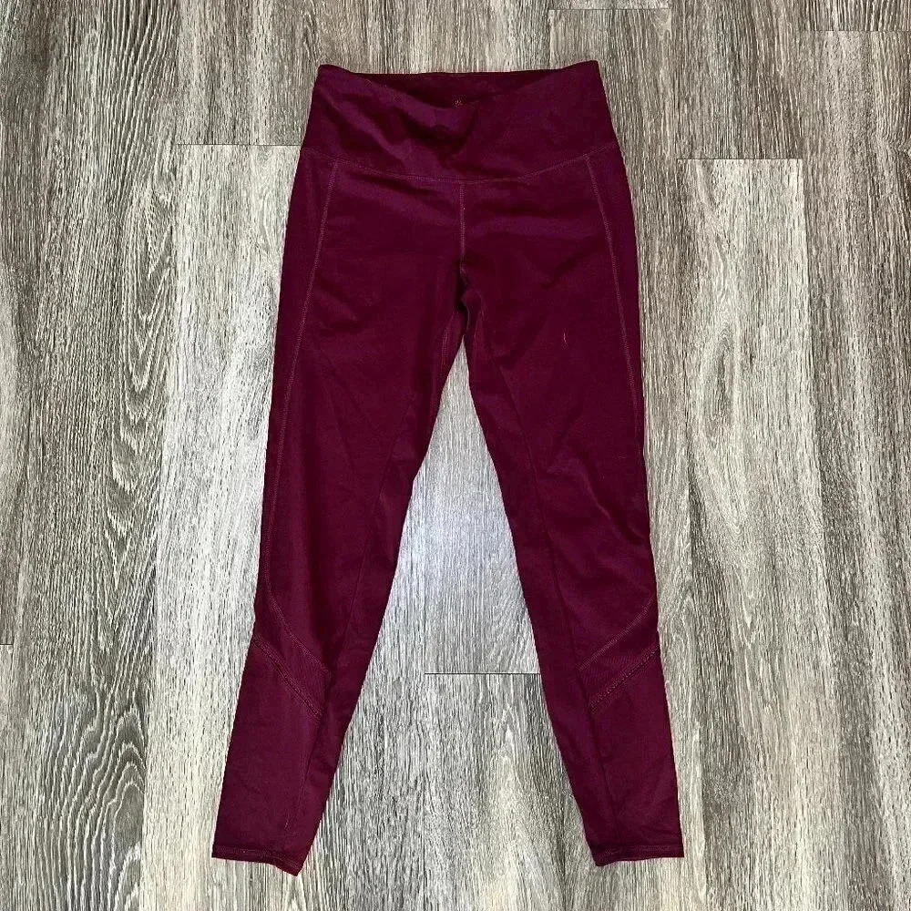 Womens Tangerine Red Leggings - M